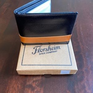 Florsheim Mens Black BiFold Genuine Leather Wallet